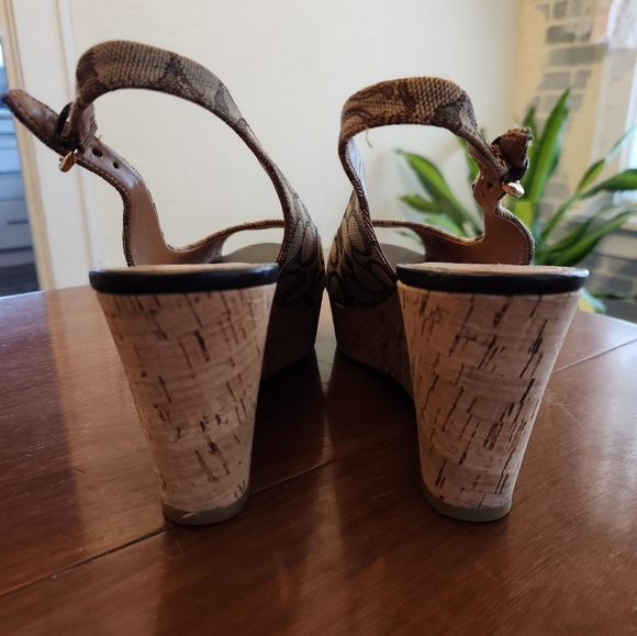 Coach Brown Wedge Sandals - Picture 5 of 7